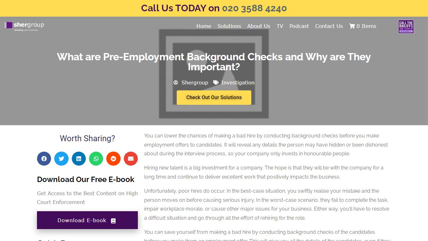 What are Pre-Employment Background Checks and Why are They ... - Shergroup