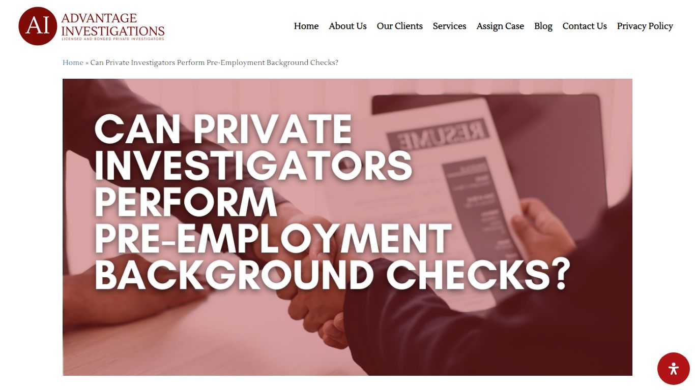 Can Private Investigators Perform Pre-Employment Background Checks?